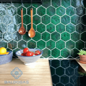 groene bijenraat tegels keuken tegels wand